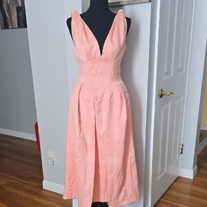 Elegant Peach Evening Gown